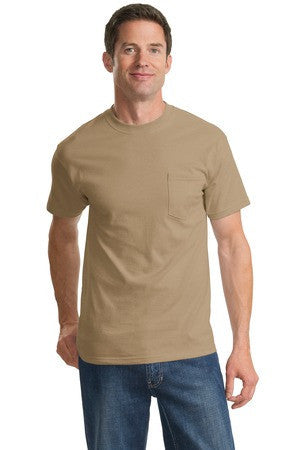 Port & Company - Tall Essential T-Shirt with Pocket. PC61PT Ash
