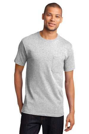 Port & Company - Essential T-Shirt with Pocket. PC61P Ash**