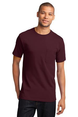 Port & Company - Essential T-Shirt with Pocket. PC61P Athletic Maroon