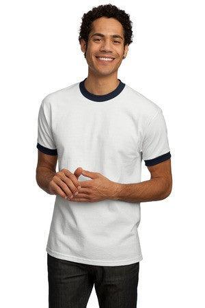 Port & Company - Ringer T-Shirt.  PC61R White/Navy