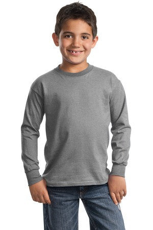 Port & Company - Youth Long Sleeve Essential T-Shirt. PC61YLS Athletic Heather*