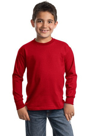 Port & Company - Youth Long Sleeve Essential T-Shirt. PC61YLS Red