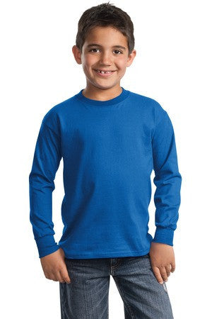 Port & Company - Youth Long Sleeve Essential T-Shirt. PC61YLS Royal