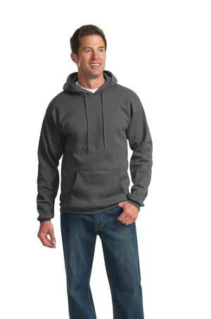 Port & Company - Classic Pullover Hooded Sweatshirt. PC78H Charcoal