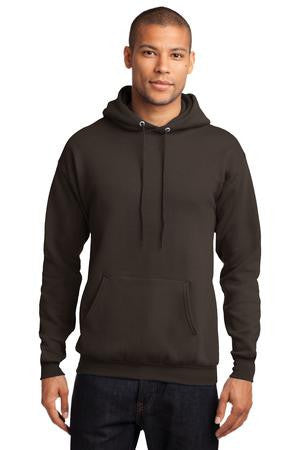 Port & Company - Classic Pullover Hooded Sweatshirt. PC78H Dark Chocolate Brown