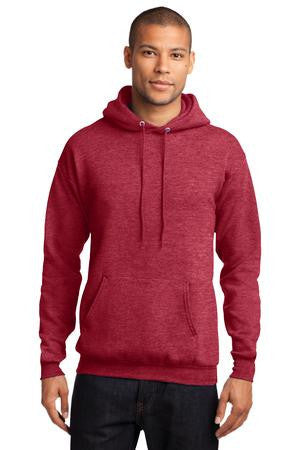 Port & Company - Classic Pullover Hooded Sweatshirt. PC78H Heather Red
