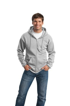Port & Company - Classic Full-Zip Hooded Sweatshirt. PC78ZH Ash