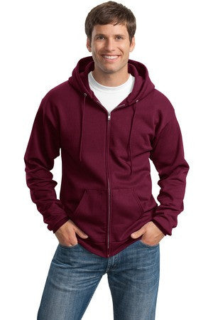 Port & Company - Classic Full-Zip Hooded Sweatshirt. PC78ZH Maroon