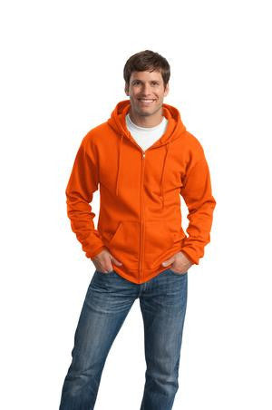Port & Company - Classic Full-Zip Hooded Sweatshirt. PC78ZH Orange
