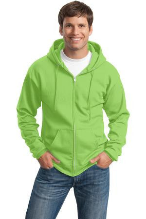 Port & Company - Classic Full-Zip Hooded Sweatshirt. PC78ZH Lime
