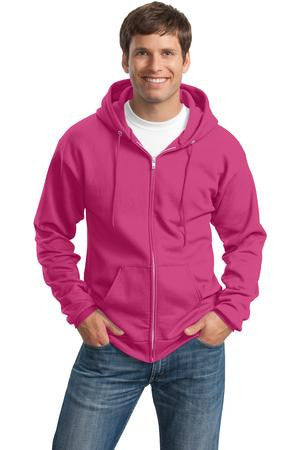 Port & Company - Classic Full-Zip Hooded Sweatshirt. PC78ZH Sangria