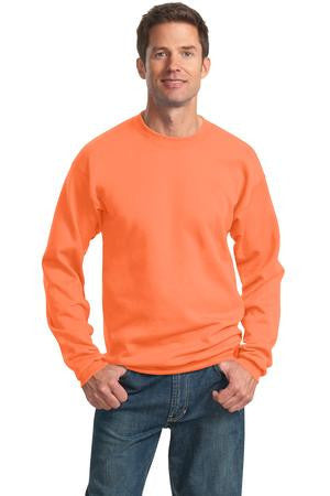 Port & Company - Classic Crewneck Sweatshirt. PC78 Neon orange