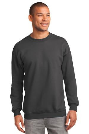 Port & Company Tall Ultimate Crewneck Sweatshirt. PC90T Charcoal