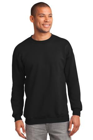 Port & Company Tall Ultimate Crewneck Sweatshirt. PC90T Jet Black