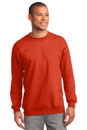 Port & Company Tall Ultimate Crewneck Sweatshirt. PC90T Orange