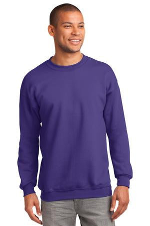 Port & Company Tall Ultimate Crewneck Sweatshirt. PC90T Purple