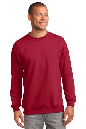 Port & Company Tall Ultimate Crewneck Sweatshirt. PC90T Red