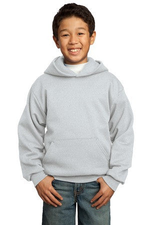 Port & Company - Youth Pullover Hooded Sweatshirt.  PC90YH Ash