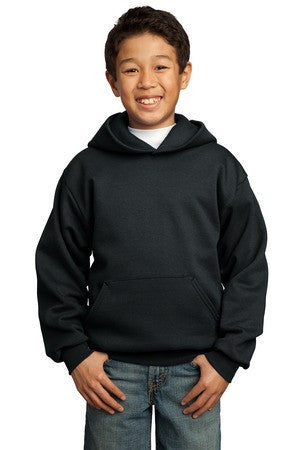 Port & Company - Youth Pullover Hooded Sweatshirt.  PC90YH Jet black