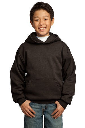 Port & Company - Youth Pullover Hooded Sweatshirt.  PC90YH Dark Chocolate Brown
