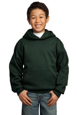 Port & Company - Youth Pullover Hooded Sweatshirt.  PC90YH Dark green