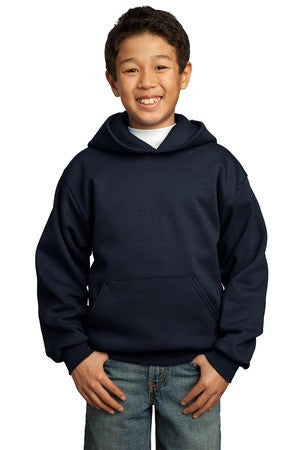 Port & Company - Youth Pullover Hooded Sweatshirt.  PC90YH Navy