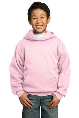 Port & Company - Youth Pullover Hooded Sweatshirt.  PC90YH Pale pink