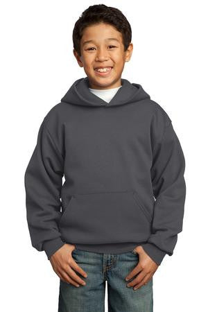 Port & Company - Youth Pullover Hooded Sweatshirt.  PC90YH Charcoal