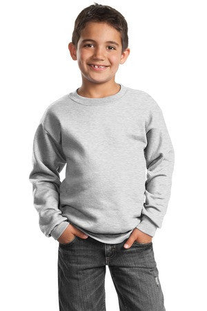 Port & Company - Youth Crewneck Sweatshirt.  PC90Y Ash