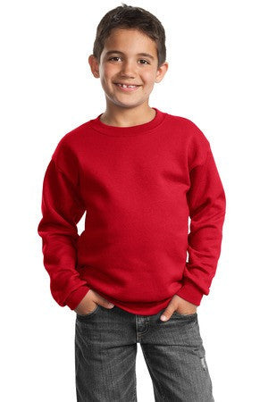 Port & Company - Youth Crewneck Sweatshirt.  PC90Y Red