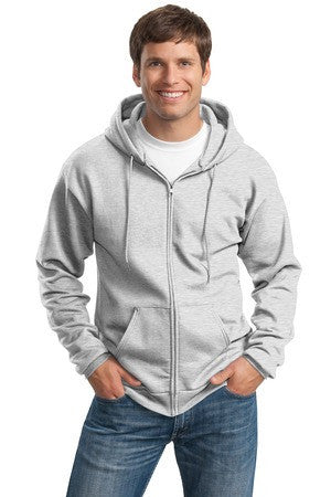 Port & Company -  Ultimate Full-Zip Hooded Sweatshirt.  PC90ZH Ash