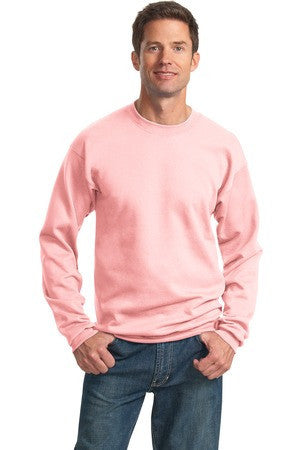 Port & Company - Ultimate Crewneck Sweatshirt.  PC90 Pale pink