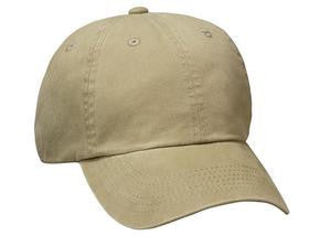 Port Authority Garment Washed Cap.  PWU Khaki