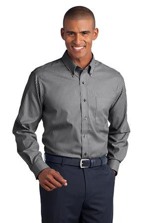 Red House - Stripe Non-Iron Pinpoint Oxford. RH64