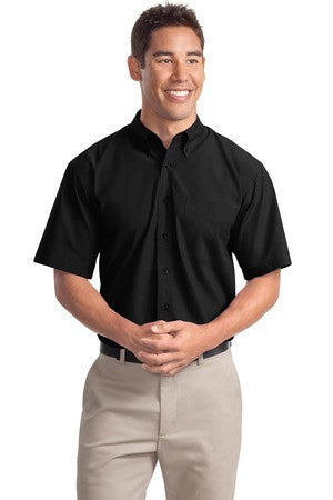 Port Authority Short Sleeve Easy Care, Soil Resistant Shirt.  S507 Black