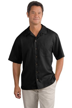 Port Authority Easy Care Camp Shirt.  S535 Black