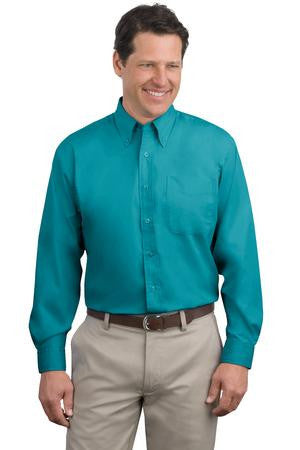 Port Authority Extended Size Long Sleeve Easy Care Shirt.   S608ES Teal green