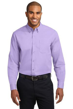 Port Authority Extended Size Long Sleeve Easy Care Shirt.   S608ES Bright Lavender