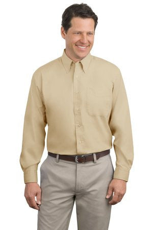 Port Authority Extended Size Long Sleeve Easy Care Shirt.   S608ES Stone