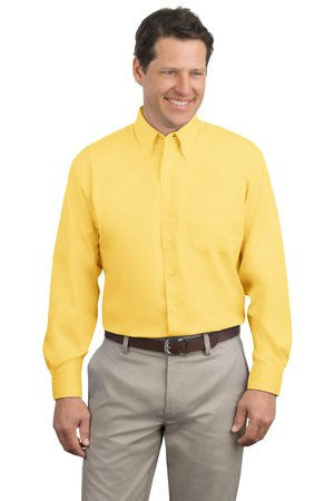 Port Authority Extended Size Long Sleeve Easy Care Shirt.   S608ES Yellow
