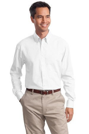 Port Authority Long Sleeve Value Poplin Shirt. S632 White