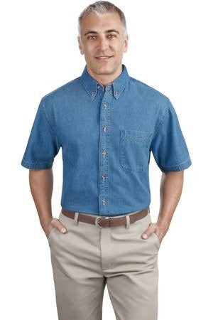 Port & Company - Short Sleeve Value Denim Shirt. SP11 Faded Blue*