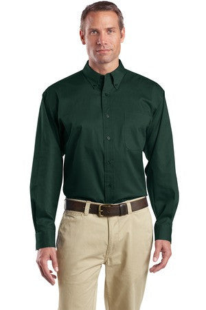 CornerStone - Long Sleeve SuperPro   Twill Shirt. SP17 Dark Green