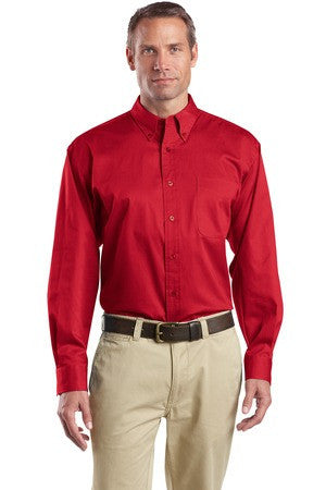 CornerStone - Long Sleeve SuperPro   Twill Shirt. SP17 Red