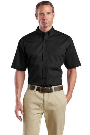 CornerStone - Short Sleeve SuperPro Twill Shirt. SP18 Black