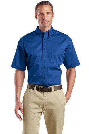 CornerStone - Short Sleeve SuperPro Twill Shirt. SP18 Royal