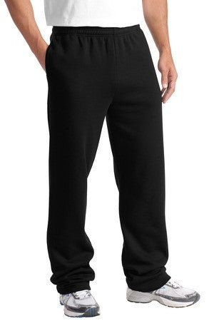 Sport-Tek Open Bottom Sweatpant. ST257 Black