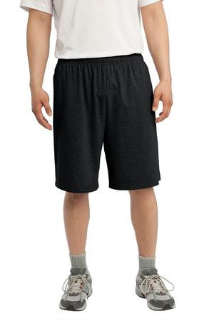 Sport-Tek Jersey Knit Short with Pockets. ST310 Black