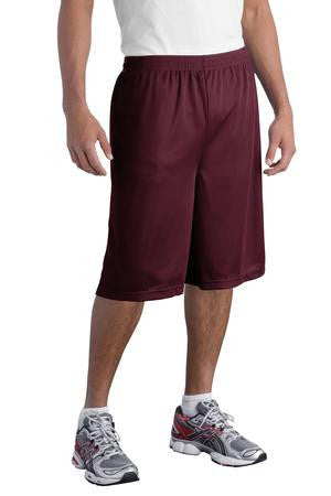 Sport-Tek Extra Long PosiCharge ™  Classic Mesh Short. ST511 Maroon