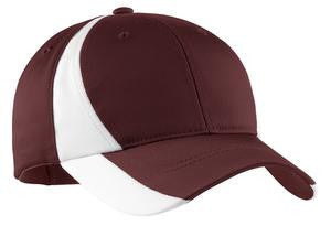 Sport-Tek Dry Zone Nylon Colorblock Cap. STC11 Maroon/white